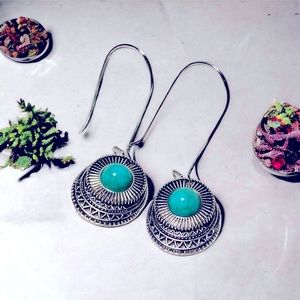 NEW Silver And Turquoise Bohemian Earrings